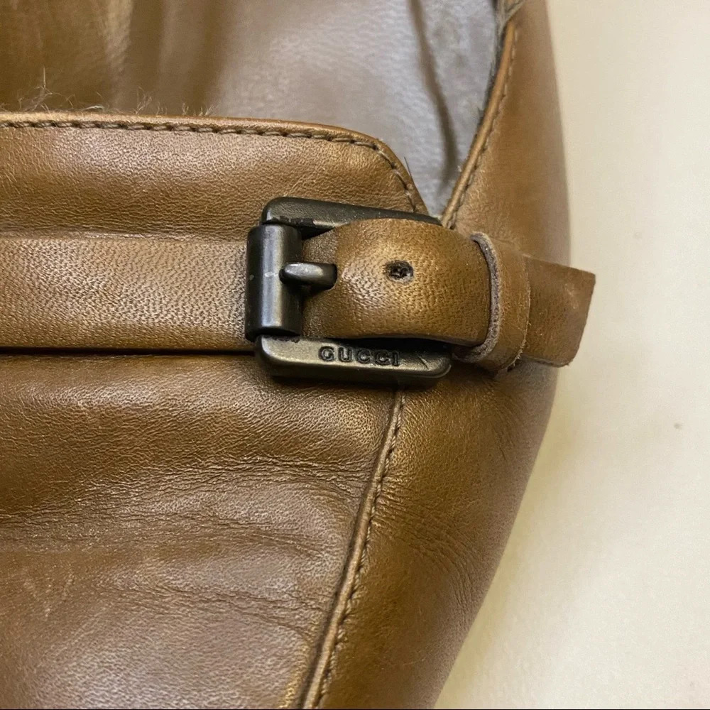 Gucci Brown leather Square Toe Low Heels - Picture 2 of 16